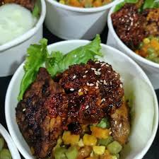 Paket Rice Bowl Ayam Bakar  + Es Teh